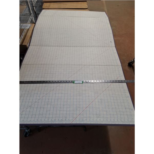 Vintage Fold-Up Sewing Cutting Board - Opens to 72" x 40"/Folded = 12" x 40" - CANNOT SHIP