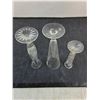 Image 2 : (3) Glass/Crystal Skinny Vases
