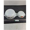 Image 1 : (2) Vintage Milk Glass Ovenware Dishes