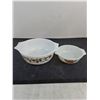 Image 2 : (2) Vintage Milk Glass Ovenware Dishes