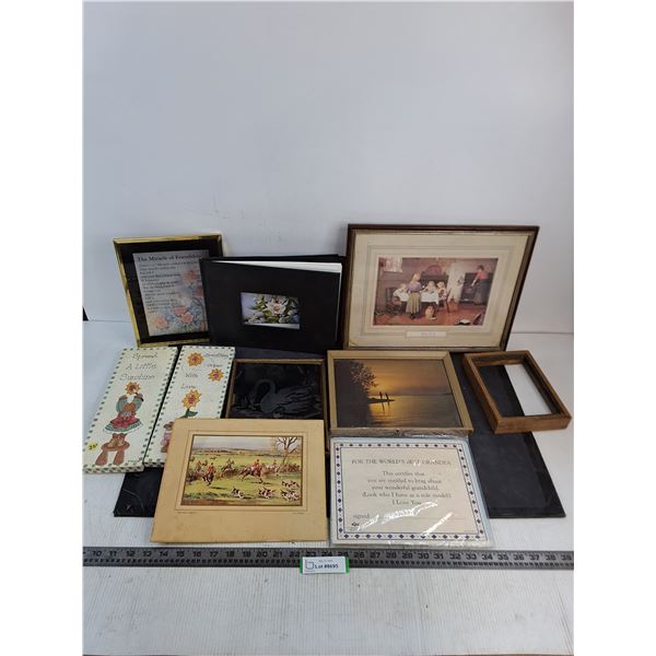 Assorted Framed & Unframed Pictures, Album