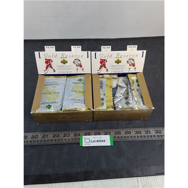 (2) Boxes of Opened Packs of Upper Deck "Gold Reserve" 1999-2000 NHL Cards - Unauthenticated