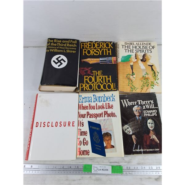 (6) Books - Erma Bombeck, William L. Shiver, Isabel Allende, Misc