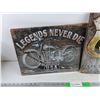 Image 2 : Route 66 & Legends Never Die Metal Signs 16" x 12"