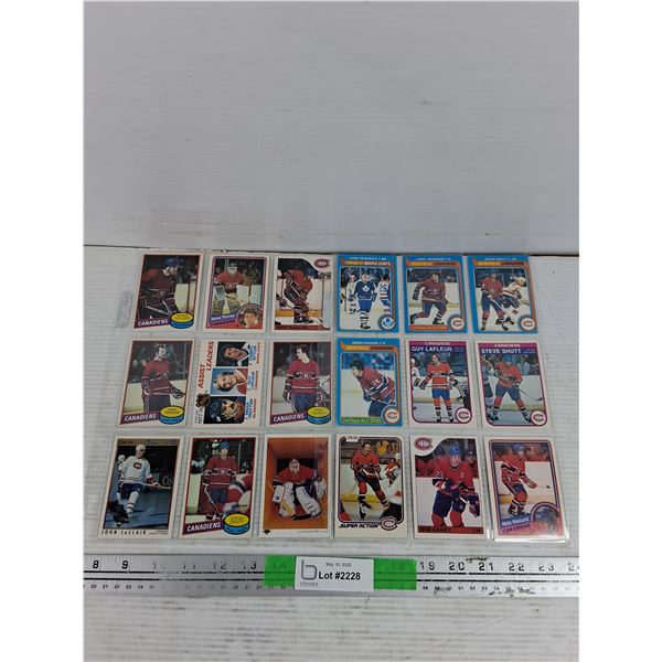 (18) Vintage Toronto Maple Leafs & Montreal Canadiens Hockey Cards-CANNOT AUTHENTICATE