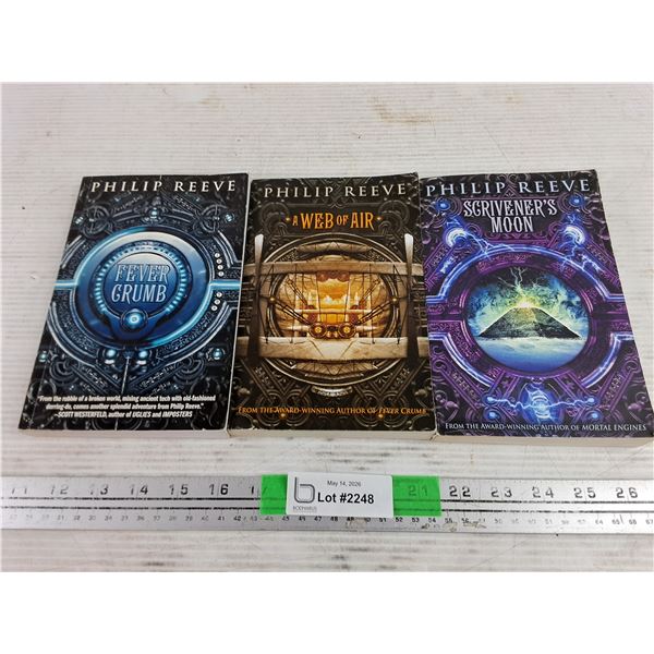 (3) Philip Reeve Books - Fever Crumb, A Web of Air, Scriveners Moon