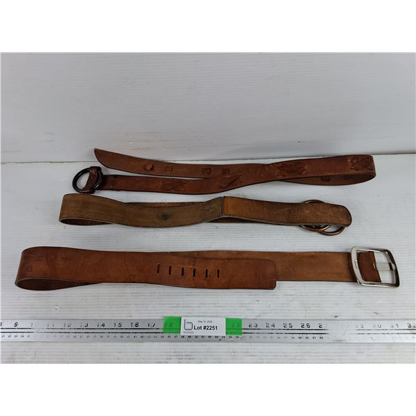 (3) Leather Belts