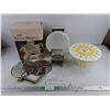Image 1 : Ceramic Footed Cake Stand & Vintage Kitchen Magician - PICK UP