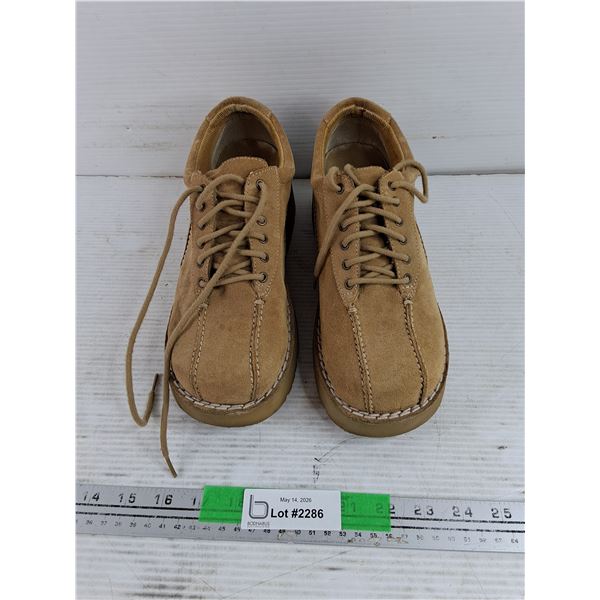 Faux Leather Platform Shoes - Size 10