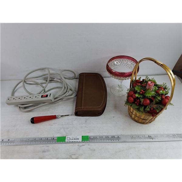 Power Bar, CD Organizer, Screwdriver, Footed Candy, Decorative Basket
