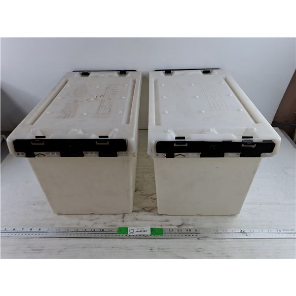 *(2) Canada Post Plastic Mail Containers 19" x 11" x 12"-Cannot Ship