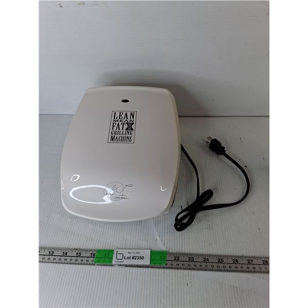 George Foreman Lean Mean Fat Grilling Machine- Powers On, Pickup Preferred