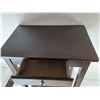 Image 2 : Wooden Side Table with Drawer 18" x 12" x 28"- Cannot Ship
