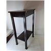Image 3 : Wooden Side Table with Drawer 18" x 12" x 28"- Cannot Ship