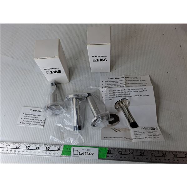 (3) H & S Door Stoppers- New