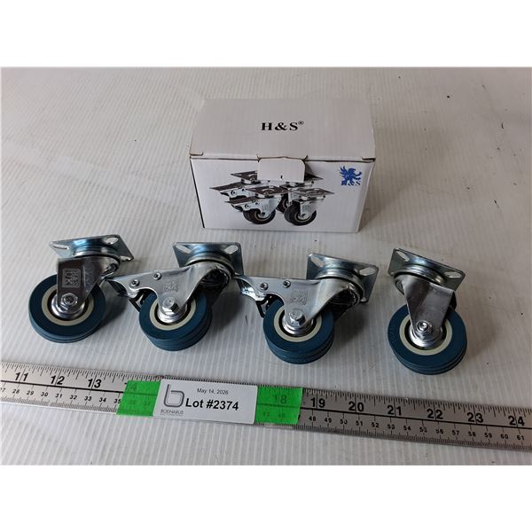 (4) H & S 50mm Castor Wheels, Appear NIB