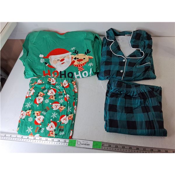 (2) Women's Longsleeve Sleep Sets- M &X L