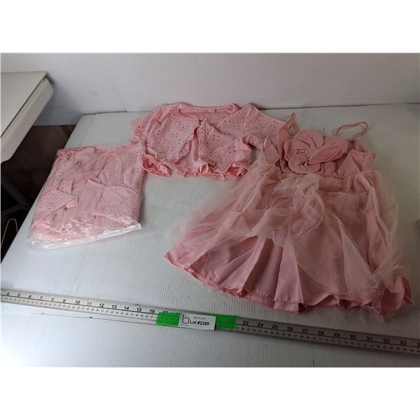 (2) Toddler Dress & Vest Sets- 3-4 Years