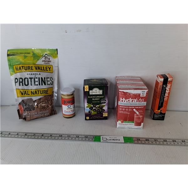 (3) Boxes of Hydralyte Effervescent Electrolyte Granules- Sealed, Extra Hot Horseradish, Blackcurran