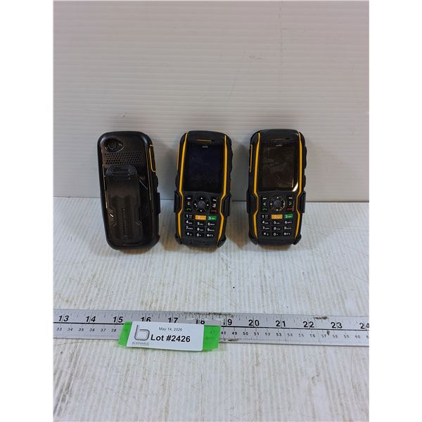 (3) Sonim Cell Phones -As Is