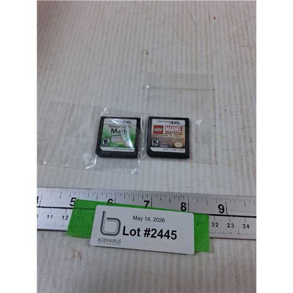 (2) NintendoDS Games - Math, Lego Marvel
