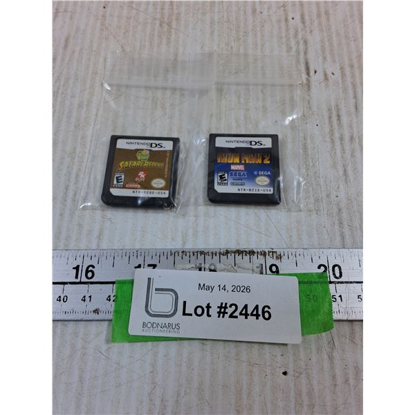 (2) NintendoDS Games- Safari Rescue, Iron Man 2