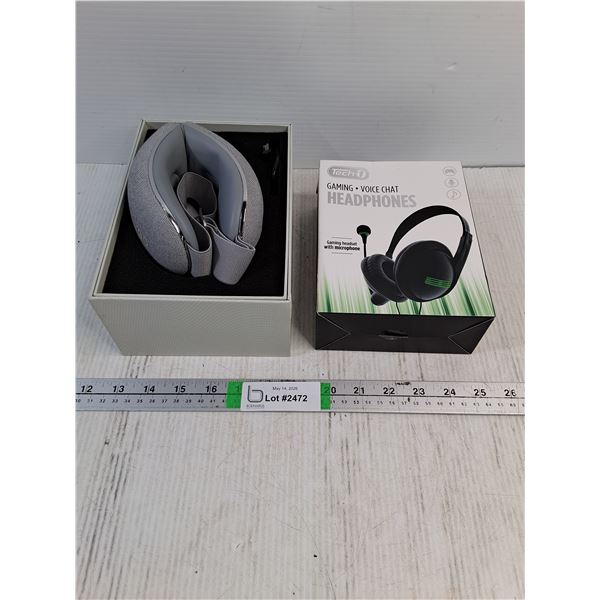 Eye Massager and Gaming/Voice Chat Headphones-untested-as is