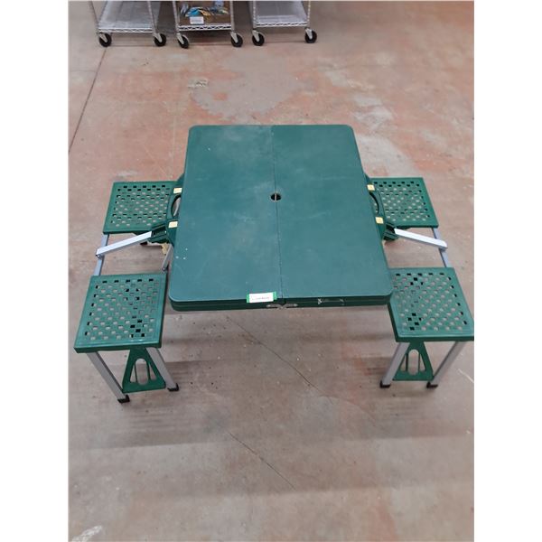 Portable Picnic Table - 54x33x26" Open - 34" x 14" Closed - Missing a Screw - CANNOT SHIP
