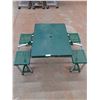 Image 1 : Portable Picnic Table - 54x33x26" Open - 34" x 14" Closed - Missing a Screw - CANNOT SHIP