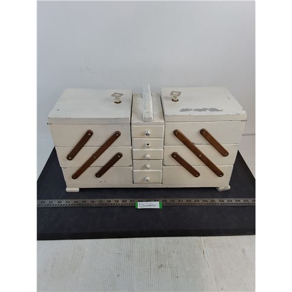 Vintage Portable Sewing Cabinet - 21x8x12" - PICK UP