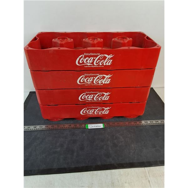 (4) Plastic Coca-Cola Flats - PICK UP ONLY