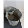 Image 5 : Large Metal Dry Food Storage w/Measure Cup, Galvanized Steel Mop Wringer/Bucket - CANNOT SHIP