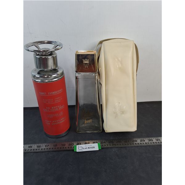 (2) Vintage Empty Liquor Bottles (Thirst Extinguisher & Carleton Tower)