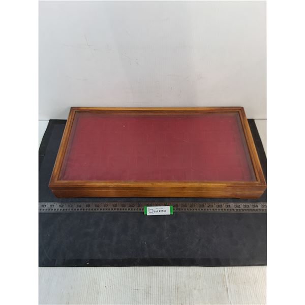 Vintage Wooden Display Case - 23x12x3" - PICK UP ONLY