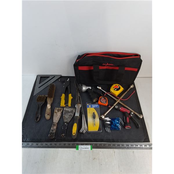 Assorted Hand Tools & Bits, Igloo Tote Bag - PICK UP ONLY