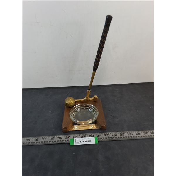 Vintage Ornamental Golf Themed Ash Tray