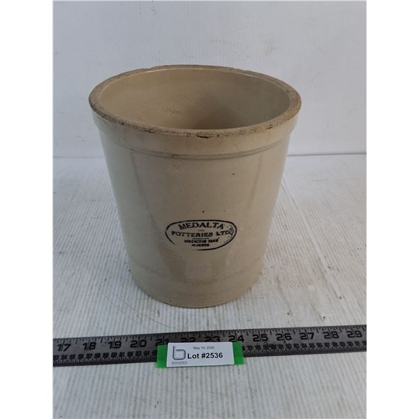 Vintage Stoneware Crock - 9" High x 8" Diameter - PICK UP