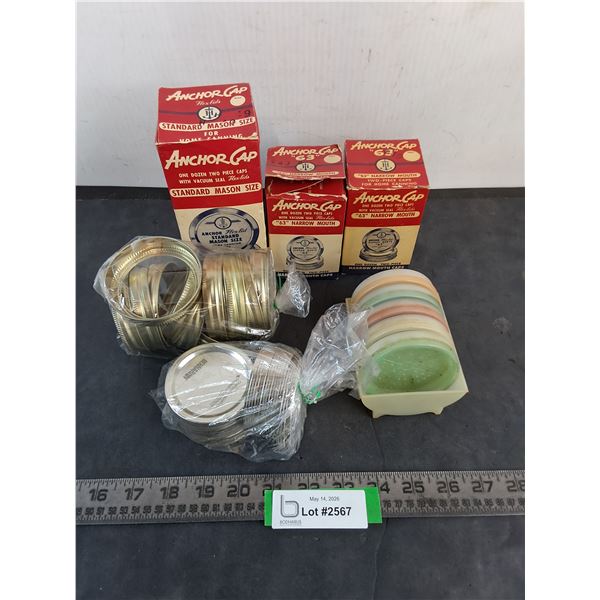 Vintage Canning Lids & Tupperware Coasters