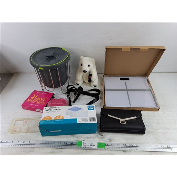 Silicone Cookie Jar, Weight Scale - As Is, Coca Cola Bear, Heart Massager, Envelopes, Clutch Purse