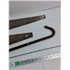 Image 4 : (2) Handsaws, Crowbar, Threaded Metal Rod - PICK UP ONLY