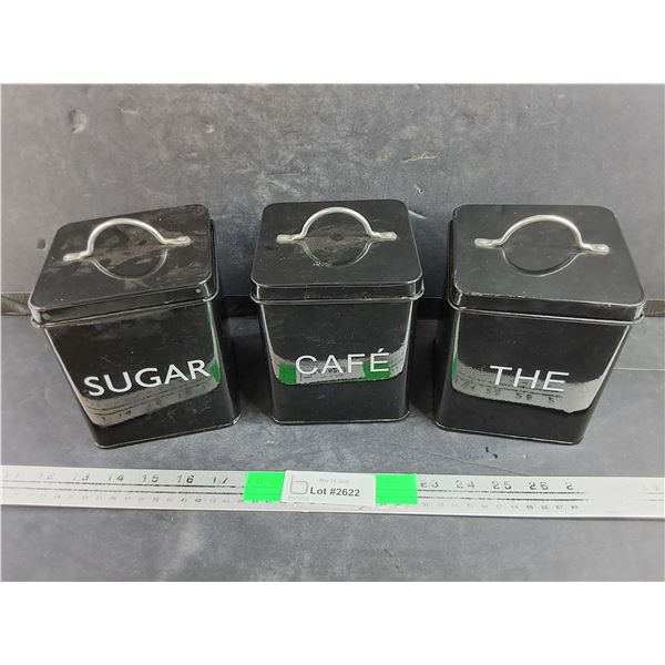 (3) Piece Metal Canister Set