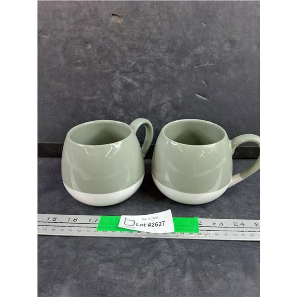 (2) Two Toned Ceramic Mugs