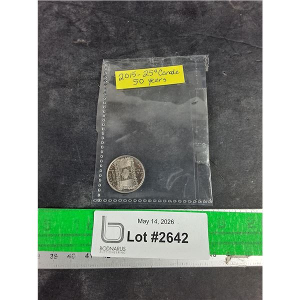 2015 Canada 25 Cents Coin - 50 Years