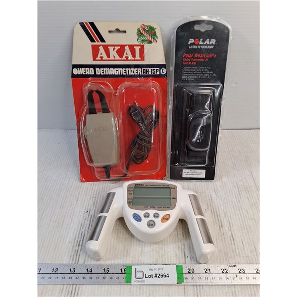 Head Demagnitizer,Polar Coded Transmitter and Omron Fat Loss Monitor