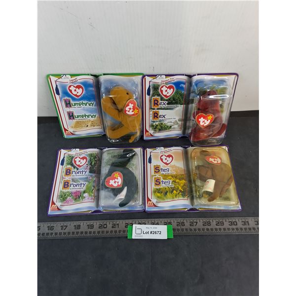 (4) NIB Ty Beanie Toys