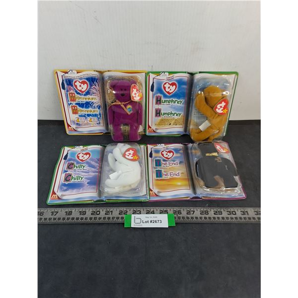 (4) NIB Ty Beanie Toys