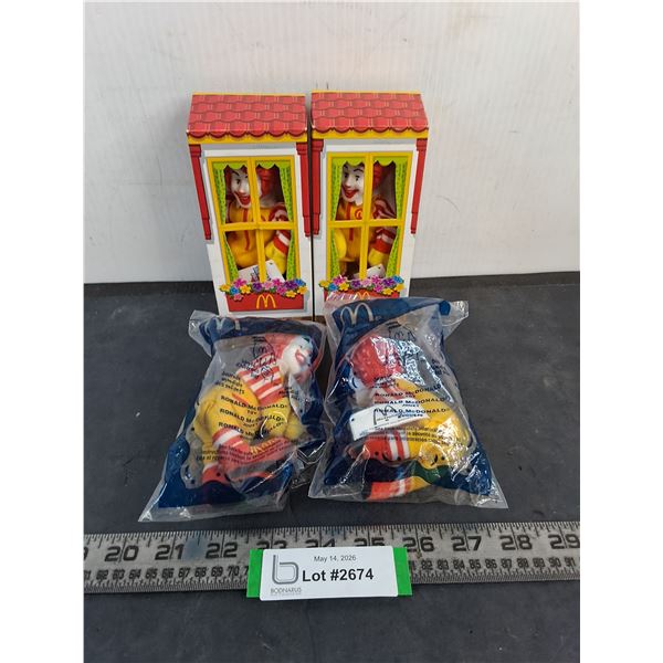 (4) Sealed McDonald's Toys