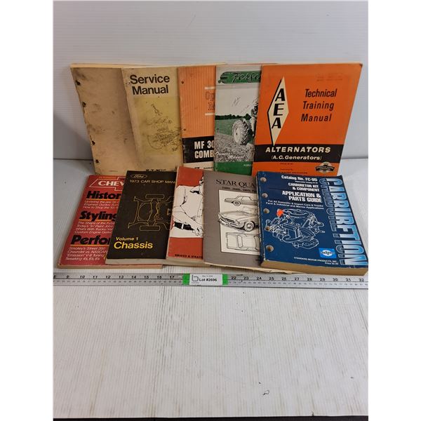 Lot of Auto Repair/Farm Machinery Books/Manuals