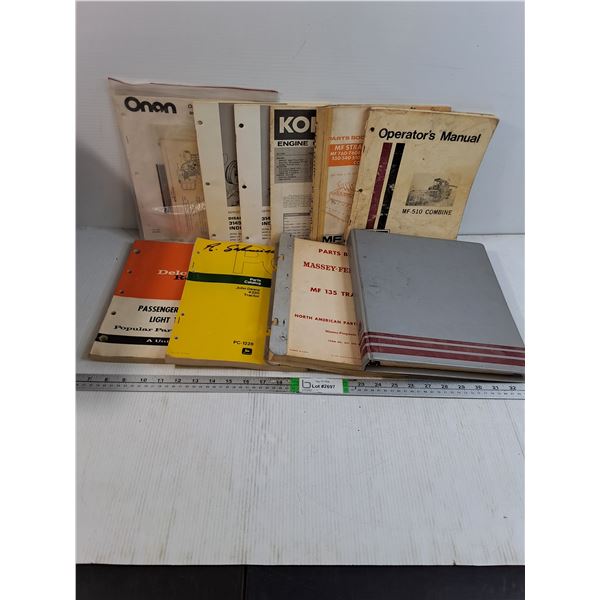 Lot of Assorted Farm Implement/Machinery Manuals