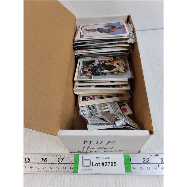 Box of M.V.P. Upper Deck Hockey Cards